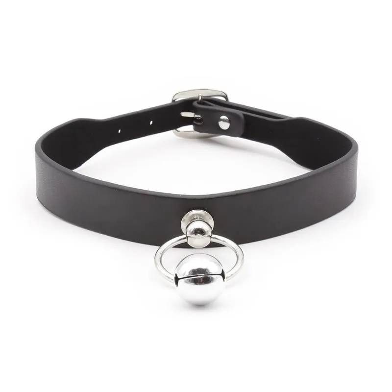 Halsband mit Reifen und Glocke Schwarz von Latetobed BDSM Line | Fesselliebe.de