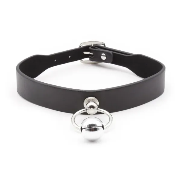 Halsband mit Reifen und Glocke Schwarz von Latetobed BDSM Line | Fesselliebe.de