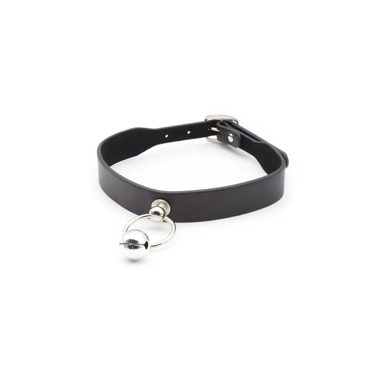 Halsband mit Reifen und Glocke Schwarz von Latetobed BDSM Line | Fesselliebe.de