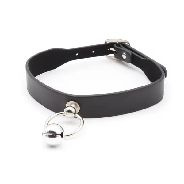 Halsband mit Reifen und Glocke Schwarz von Latetobed BDSM Line | Fesselliebe.de