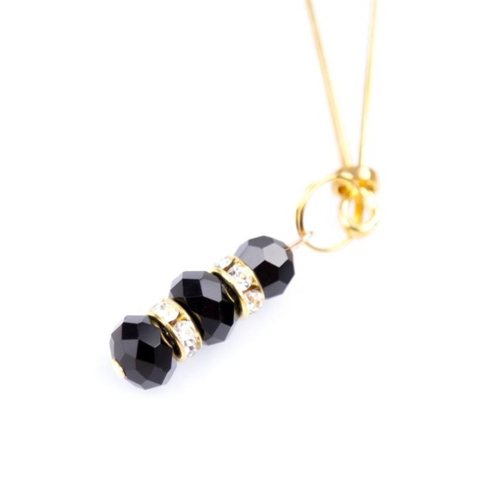 Nippelklemmen mit Glasperlen, Golden von Latetobed BDSM Line | Fesselliebe.de
