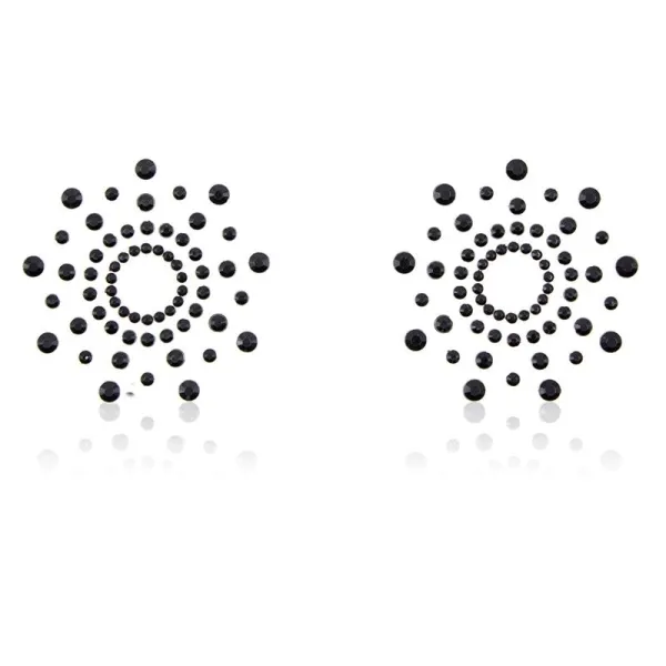 Schneeflocken-Nippelabdeckungen Schwarz von Latetobed BDSM Line | Fesselliebe.de