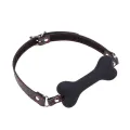Knochen-Knebelball Silikon 12 cm Schwarz von Latetobed BDSM Line