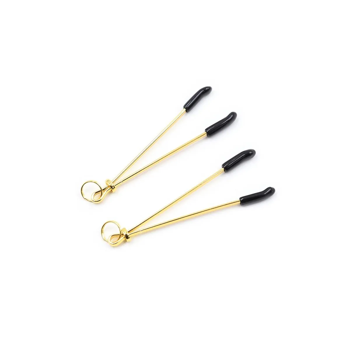 Nippelklemmen Metall Schwarz/Gold von Latetobed BDSM Line | Fesselliebe.de