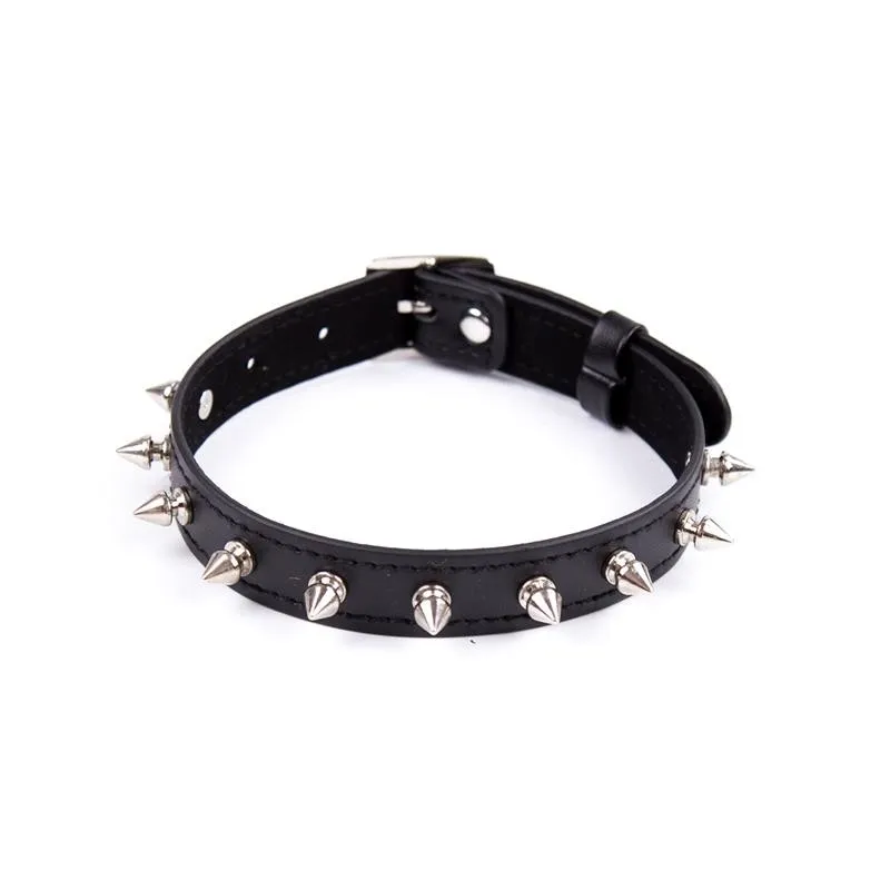 Halsband mit Stacheln Verstellbar 43 cm Schwarz von Latetobed BDSM Line | Fesselliebe.de