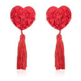 Nippelabdeckungen mit Rosenherz Rot von Latetobed BDSM Line | Fesselliebe.de