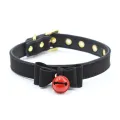 Halsband mit Schleife und Rasseln 44 cm Schwarz/Rot von Latetobed BDSM Line