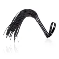 Glänzende Handgriff-Peitsche 44 cm Schwarz von Latetobed BDSM Line