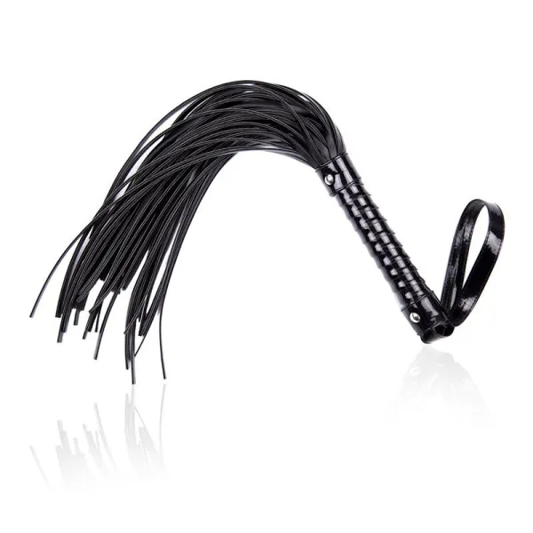 Glänzende Handgriff-Peitsche 44 cm Schwarz von Latetobed BDSM Line | Fesselliebe.de