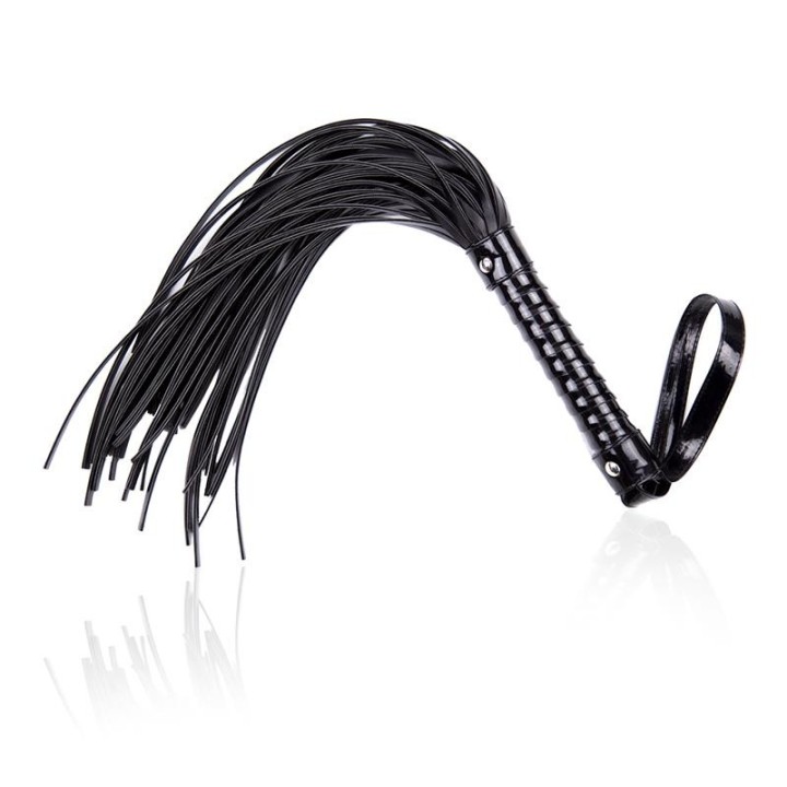 Glänzende Handgriff-Peitsche 44 cm Schwarz von Latetobed BDSM Line | Fesselliebe.de