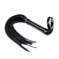 Glänzende Handgriff-Peitsche 44 cm Schwarz von Latetobed BDSM Line