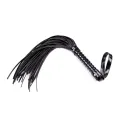 Glänzende Handgriff-Peitsche 44 cm Schwarz von Latetobed BDSM Line