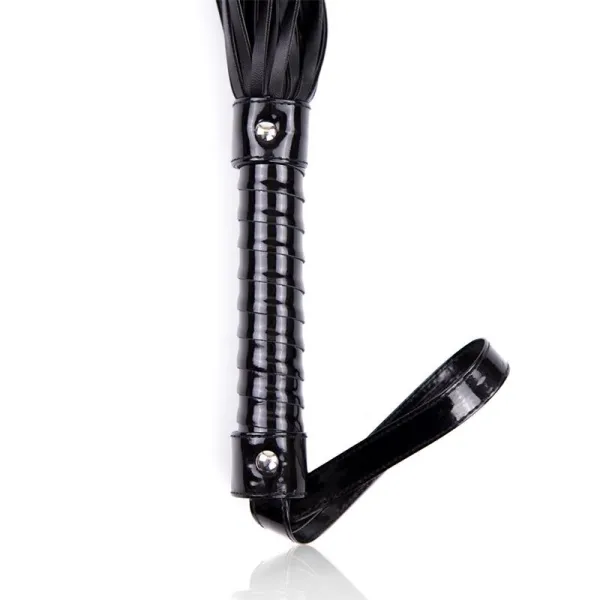 Glänzende Handgriff-Peitsche 44 cm Schwarz von Latetobed BDSM Line | Fesselliebe.de