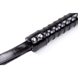 Glänzende Handgriff-Peitsche 44 cm Schwarz von Latetobed BDSM Line | Fesselliebe.de