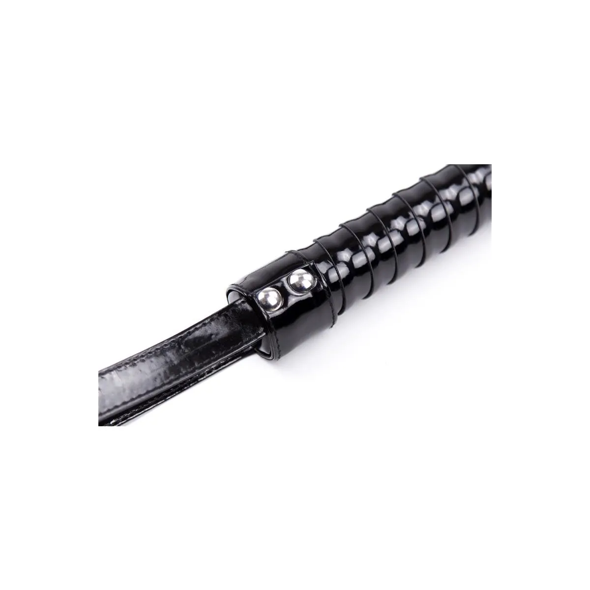 Glänzende Handgriff-Peitsche 44 cm Schwarz von Latetobed BDSM Line | Fesselliebe.de