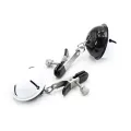 Nippelklemmen mit Glocke Schwarz/Weiss von Latetobed BDSM Line