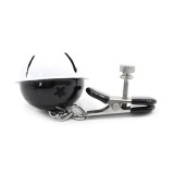 Nippelklemmen mit Glocke Schwarz/Weiss von Latetobed BDSM Line | Fesselliebe.de