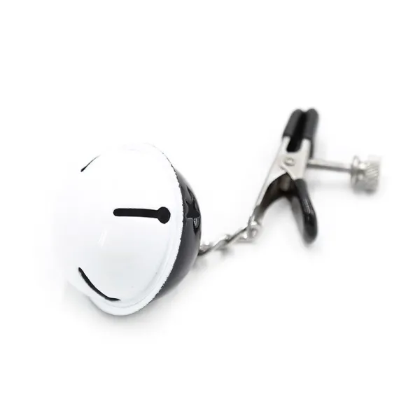 Nippelklemmen mit Glocke Schwarz/Weiss von Latetobed BDSM Line | Fesselliebe.de