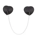 Nippel-Covers mit Metallkette, Schwarz von Latetobed BDSM Line