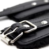 Fussfesseln mit Schwarzer Polsterung Innen, 35 cm, Schwarz von Latetobed BDSM Line | Fesselliebe.de