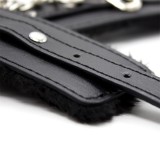 Fussfesseln mit Schwarzer Polsterung Innen, 35 cm, Schwarz von Latetobed BDSM Line | Fesselliebe.de