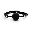 Silicona Ballknebel 4 cm mit Vorhängeschloss Schwarz von Latetobed BDSM Line