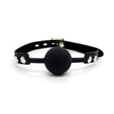 Silicona Ballknebel 4 cm mit Vorhängeschloss Schwarz von Latetobed BDSM Line | Fesselliebe.de