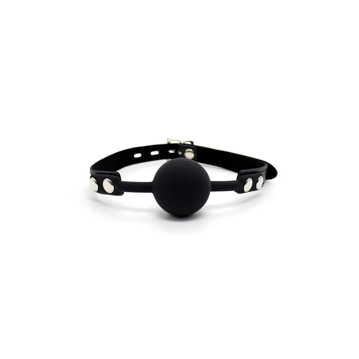 Silicona Ballknebel 4 cm mit Vorhängeschloss Schwarz von Latetobed BDSM Line | Fesselliebe.de