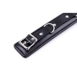 Halsband mit Metallleine und Gepolstertem Innenfutter Schwarz von Latetobed BDSM Line | Fesselliebe.de
