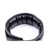 Halsband mit Metallleine und Gepolstertem Innenfutter Schwarz von Latetobed BDSM Line | Fesselliebe.de