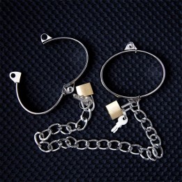 Metallhandschellen für Männer, 7 cm von Latetobed BDSM Line | Fesselliebe.de