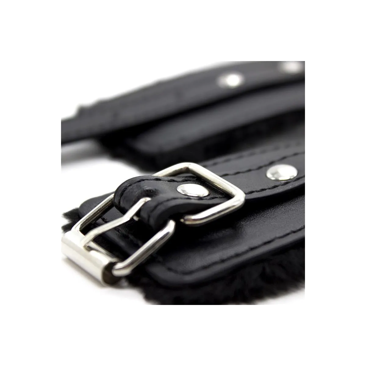 Verstellbare Handfesseln mit Fellfutter, 30 cm, Schwarz von Latetobed BDSM Line | Fesselliebe.de