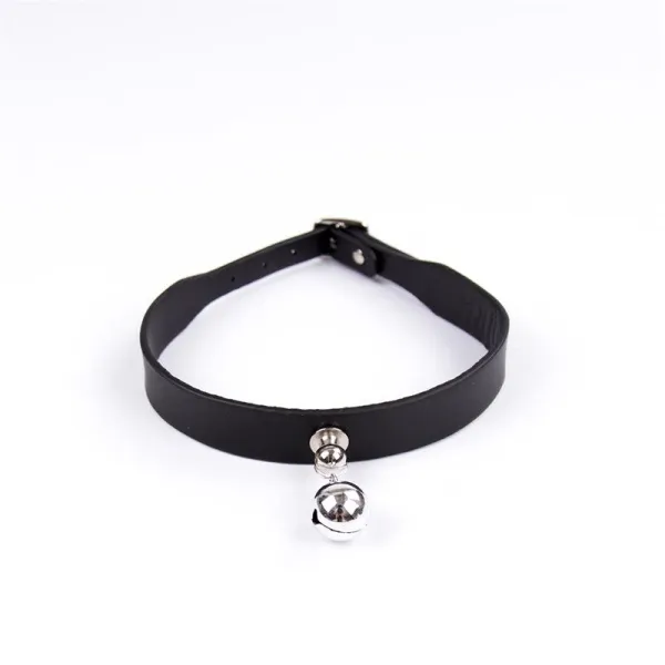 Halsband mit Glöckchen, Verstellbar, 43 cm, Schwarz von Latetobed BDSM Line | Fesselliebe.de