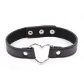 Halsband mit Herzförmigem Bügel, Verstellbar, 41,5 cm, Schwarz von Latetobed BDSM Line