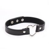 Halsband mit Herzförmigem Bügel, Verstellbar, 41,5 cm, Schwarz von Latetobed BDSM Line | Fesselliebe.de