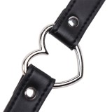 Halsband mit Herzförmigem Bügel, Verstellbar, 41,5 cm, Schwarz von Latetobed BDSM Line | Fesselliebe.de