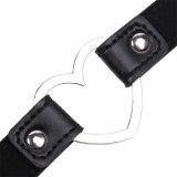 Halsband mit Herzförmigem Bügel, Verstellbar, 41,5 cm, Schwarz von Latetobed BDSM Line | Fesselliebe.de
