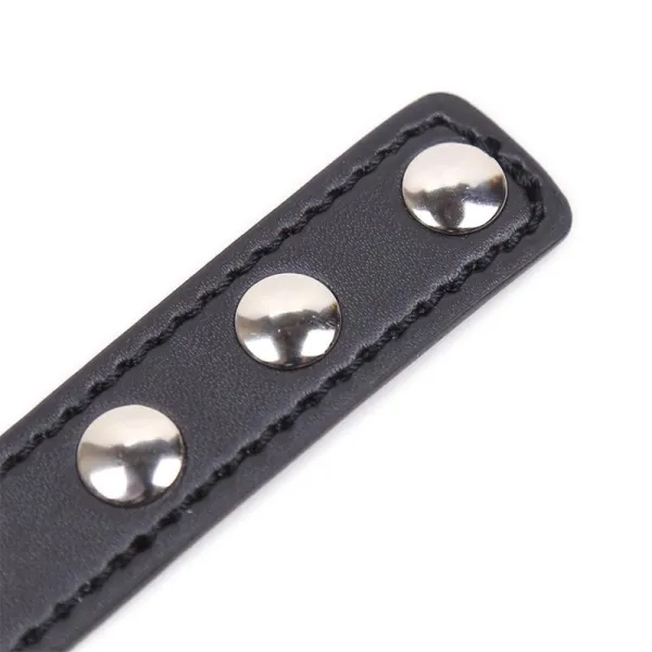 Halsband mit Herzförmigem Bügel, Verstellbar, 41,5 cm, Schwarz von Latetobed BDSM Line | Fesselliebe.de