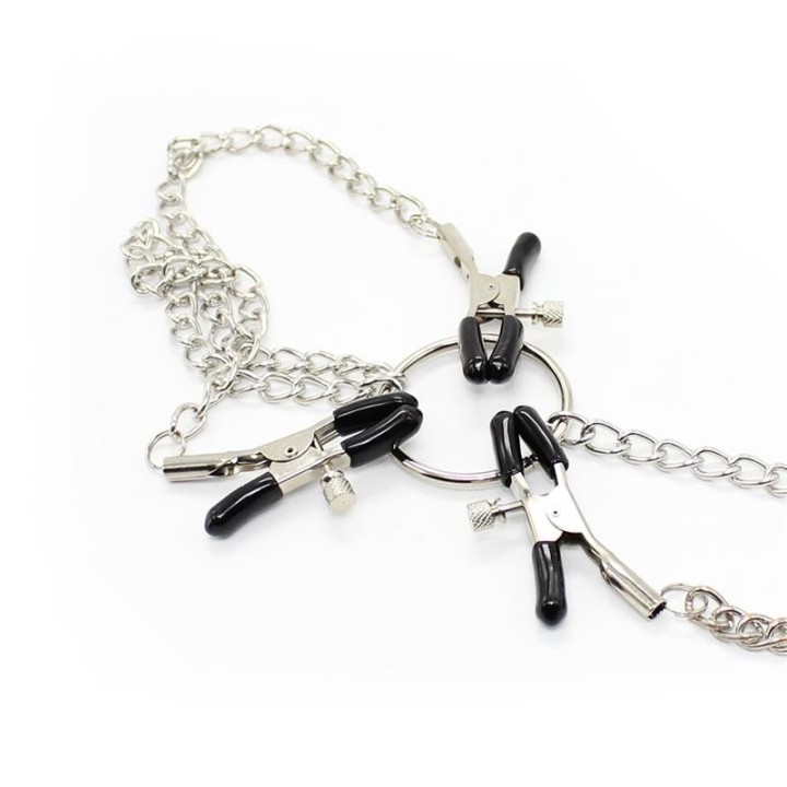 Brustwarzenklammern und Klitorisklammern mit Kette aus Metall von Latetobed BDSM Line | Fesselliebe.de