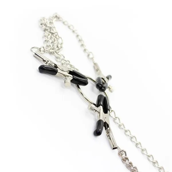 Brustwarzenklammern und Klitorisklammern mit Kette aus Metall von Latetobed BDSM Line | Fesselliebe.de