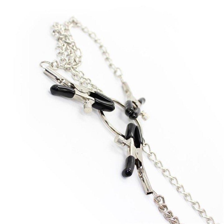 Brustwarzenklammern und Klitorisklammern mit Kette aus Metall von Latetobed BDSM Line | Fesselliebe.de