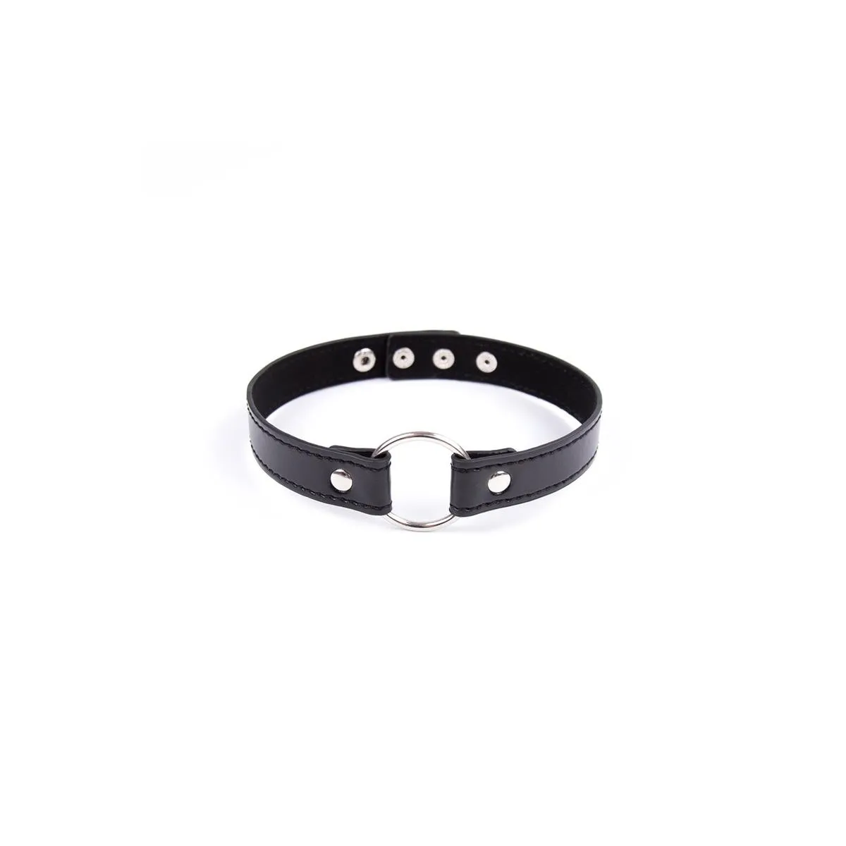 Halsband mit Verstellbarem Ring 38,2 cm Schwarz von Latetobed BDSM Line | Fesselliebe.de