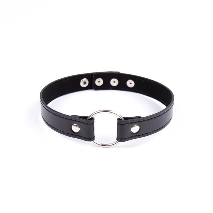 Halsband mit Verstellbarem Ring 38,2 cm Schwarz von Latetobed BDSM Line | Fesselliebe.de