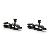 Verstellbare Nippelklemmen aus Metall, Schwarz von Latetobed BDSM Line | Fesselliebe.de