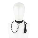 Halsband mit Leine, Schwarz von Latetobed BDSM Line | Fesselliebe.de