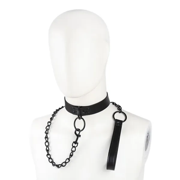 Halsband mit Leine, Schwarz von Latetobed BDSM Line | Fesselliebe.de