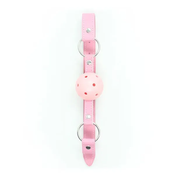 Atmungsaktiver Knebelball, Verstellbar, 4,5 cm Rosa von Latetobed BDSM Line | Fesselliebe.de