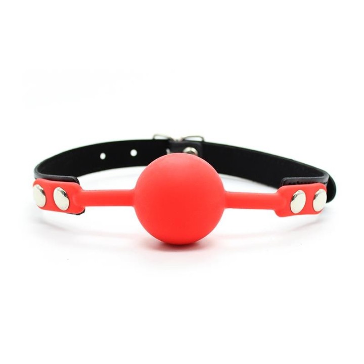 Silikon-Knebel, 4 cm, Schwarz/Rot von Latetobed BDSM Line | Fesselliebe.de
