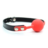Silikon-Knebel, 4 cm, Schwarz/Rot von Latetobed BDSM Line | Fesselliebe.de