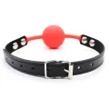 Silikon-Knebel, 4 cm, Schwarz/Rot von Latetobed BDSM Line